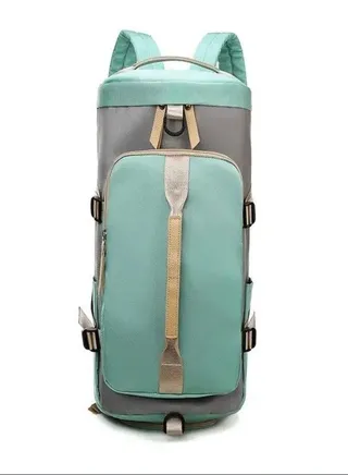 Sports Duffle Backpack for Women Gym Bag Holdall Rucksack with Shoes Compartment for Sport Traveling Swimming Yoga Hiking Camping 