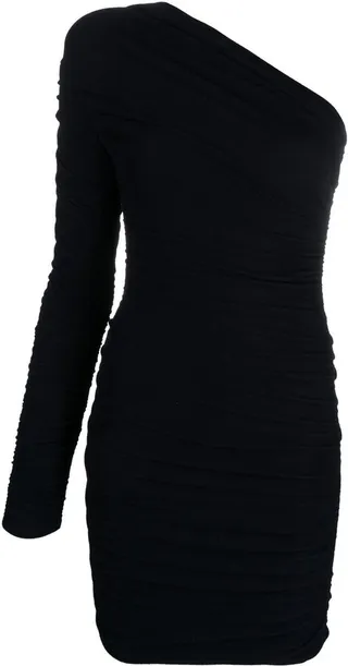 One-Shoulder Ruched Minidress
