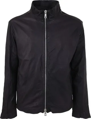 Lamb Leather Zip Jacket
