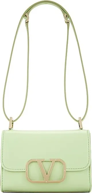 Valentino Garavani Small V Logo Type Shoulder Bag in Mint