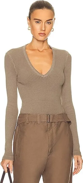 AGOLDE Tavi Bodysuit in Brown