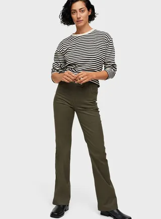 High Waist Flared Pants 