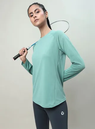 Textured T-Shirt with Long Sleeves 