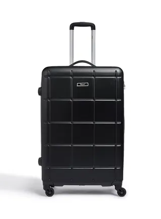 New Legion Hardside Large Check in Luggage Trolley Black 