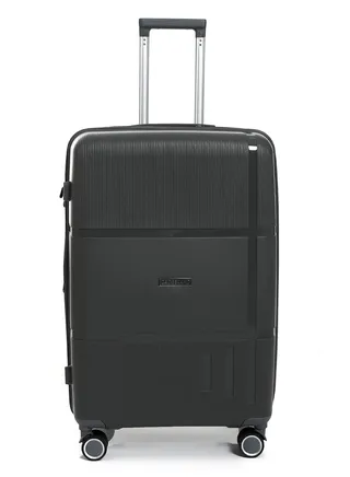 CROSSLAND Black Trolley Luggage,TSA Lock , Expandable Double Zipper 
