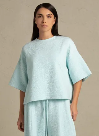 Beth Jacquard Boxy T-Shirt
