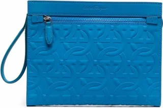 Gancini jacquard clutch