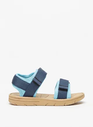 Boys Textured Sandals with Hook and Loop Closure 