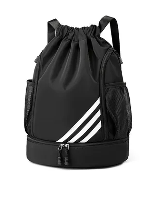 Sports Backpacks Large Capacity, Gym, Drawstring  Lightweight and Waterproof, Making Your Trip More Convenient (Black) 