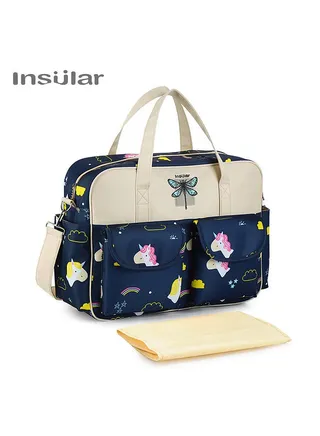 Baby Diaper Bag Shoulder Bag Handbag Large Capacity Mummy Nappy Nursing Bag Tote Bags Travelling Storage Bag for Baby Care 