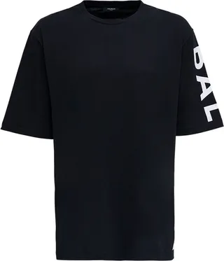 Balmain Logo Printed Crewneck T-Shirt