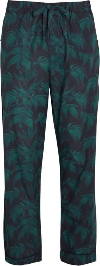 Desmond & Dempsey Byron Palm Print Pyjama Bottoms