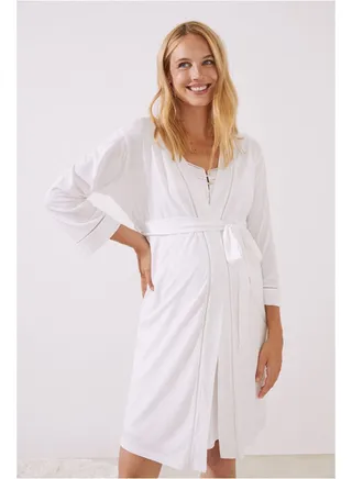 Maternity midi robe 