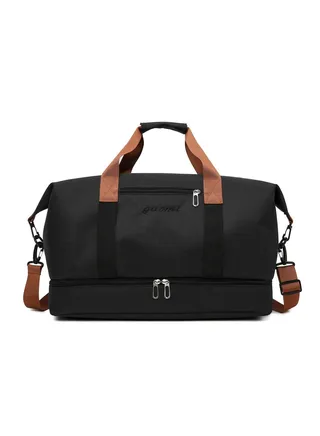 Travel bag,Large capacity boarding duffel bag dry and wet separation shoe bin bag,Set rod travel fitness bag 