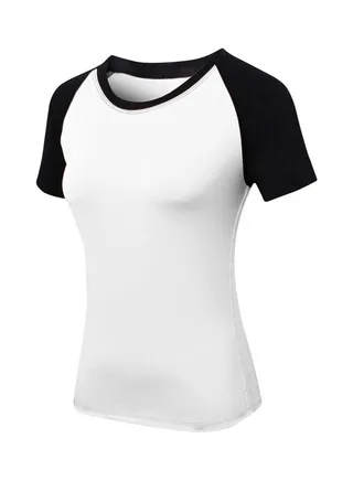 Quick Dry Running T-Shirt White/Black 