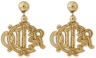 Vintage CD Monogram Drop Earrings