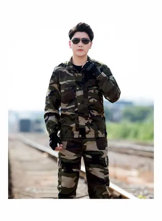 Unisex Uniform Camouflage Suit Thickened Wearable Overall Outdoor Training Working Clothing Multicolor 