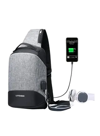 Multifunctional Crossbody Bag With USB Charging 