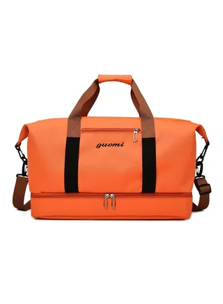 Travel bag,Large capacity boarding duffel bag dry and wet separation shoe bin bag,Set rod travel fitness bag 