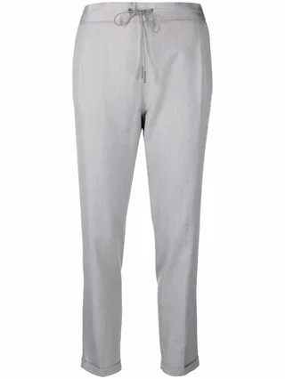 Pleated Cropped Trousers
