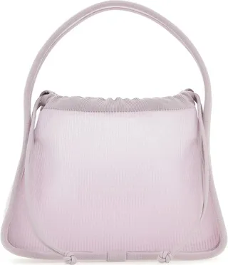 Handbag realized in fabric characterized by tonal embroidered logo at the front.