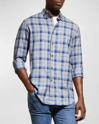 Men's Macro-Check Sport Shirt