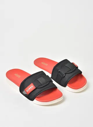Regular Slip-On Slides Black/Red 