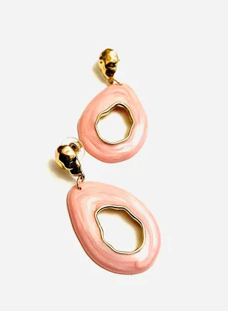 Pink island earrings 
