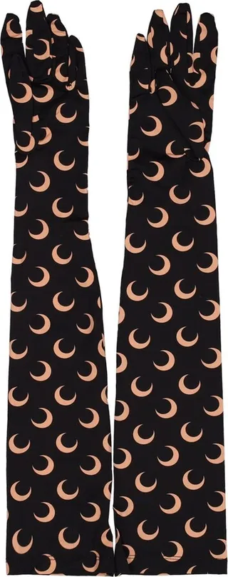 Regenerated all over moon print gloves