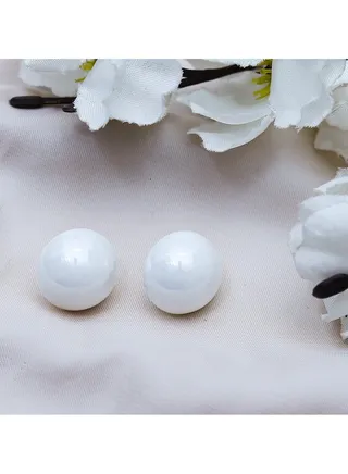 Colo Earring For Fluffy Women's Accessories-White 