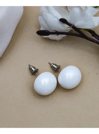 Colo Earring For Fluffy Women's Accessories-White 