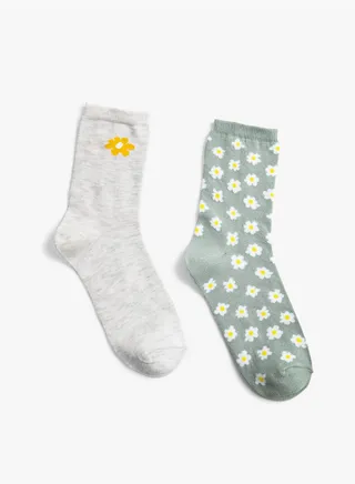 2-Pack Floral Socket Socks Set