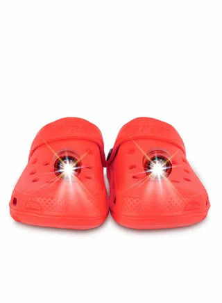 2 Pcs Croc Charm Light for Croc Waterproof Shoes Lights Charms for Dog Walking, Handy Camping, Lasting 72 hours glow 