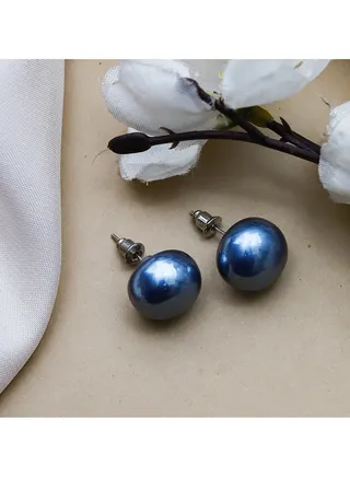 Colo Earring For Fluffy Women's Accessories-Blue Grey 