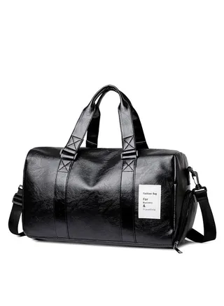 PU Sports Gym Bag with Shoes Compartment for Business Bag Workout Travel Bag 
