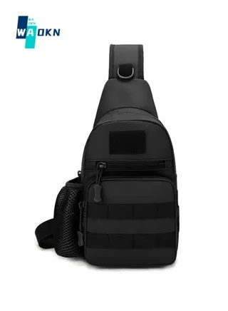 Men's Retro Casual Chest Trendy Shoulder Bag Student Outdoor Sports Cycling Nylon Messenger Bag 