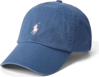 Cotton Chino Ball Cap Hat Slate Blue