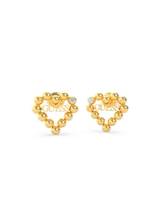 Gold Heart Bubbles Earring 