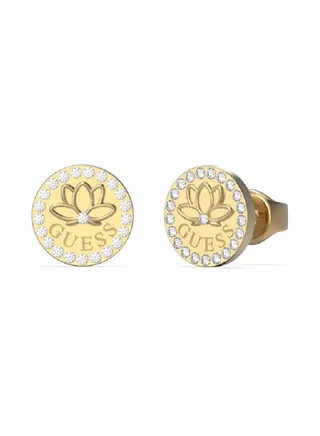 Gold Lotus Stud Earring 