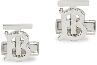 Palladium-Plated Brass Monogram Cufflinks