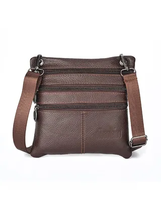 Stylish Mini Crossbody Bag Brown 