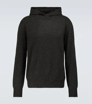 Cashmere-silk hooded sweater