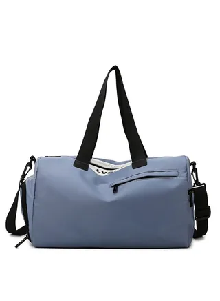 Gym Bag Dry Wet Separated, Waterproof Sport Duffle Bag with Shoes Compartment for Sport, Yoga, Travel, Fitness, Overnight Weekend with Shoulder Strap (bule) 