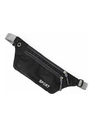 3-Pockets Pattern Outdoor Waist Bag 13 x 11cm 