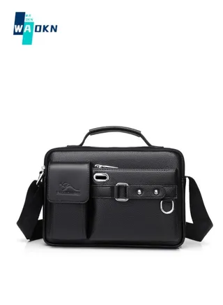 Men's Retro Shoulder Bag Business Large Capacity Messenger Bag 