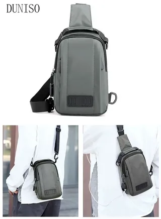 Waterproof Sling Bag Crossbody Backpack for Men Sling Backpack Hiking Daypack Multipurpose Cross Body Chest Bag With USB Charging Port 