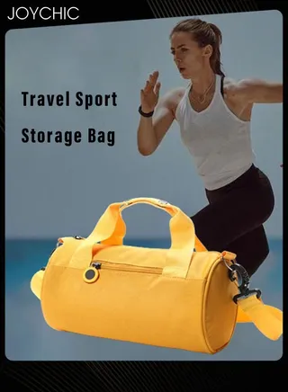Casual Lightweight Roll Sport Bag Waterproof Travel Clothes Storage Bag Wear-resistant Gym Sack for Women Men Dance Swim Yoga Fitness Yellow Large Size 