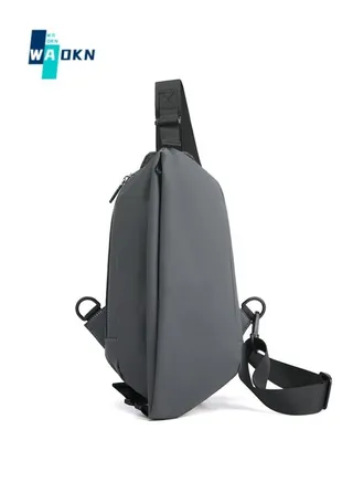 Men's Outdoor Chest Bag, Boy's Large Capacity Waterproof Crossbody Bag Belt Bag Fanny Pack, Sport Cycling Trekking Shoulder Bag Handbag Carrying Bag for College Students and Teens (Grey) 