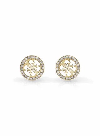 4G Logo with Pave Frame Earring 