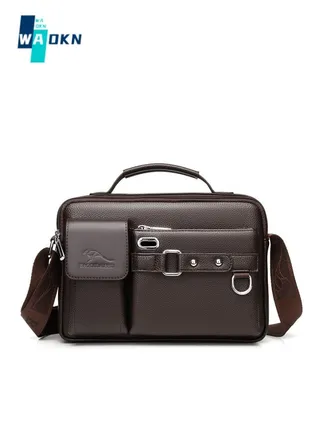 Men's Retro Shoulder Bag Business Large Capacity Messenger Bag 
